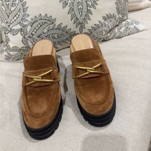 Brown Suede Womens Loafers